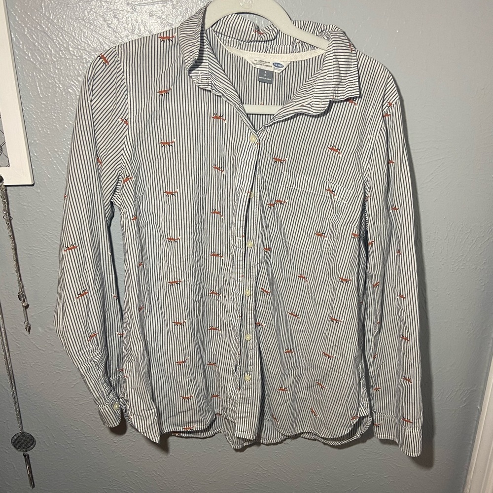 Fox button up